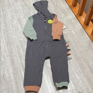 George Kids One Piece in Gray, Green, and Brown